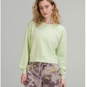 NWT Lululemon Perfectly Oversized Cropped Crew *Softstreme Creamy Mint Size 10